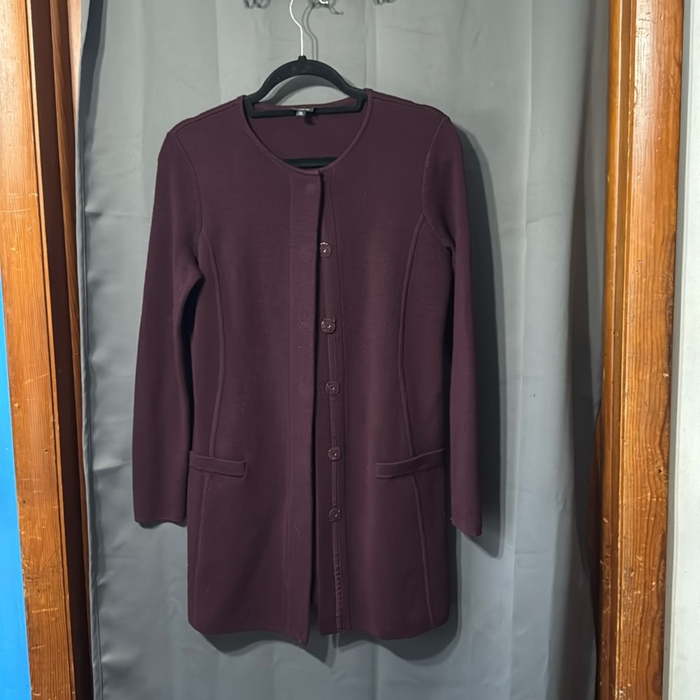 Talbots pure 100% merino wool brand long cardigan new with pockets